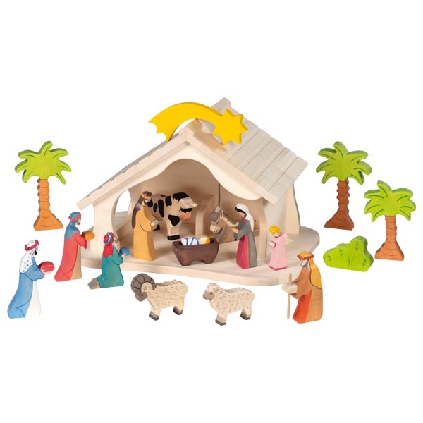 Stall und Weihnachtskrippe