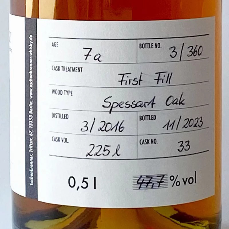 Single Malt Whisky Eschenbrenner Jake 0,5l