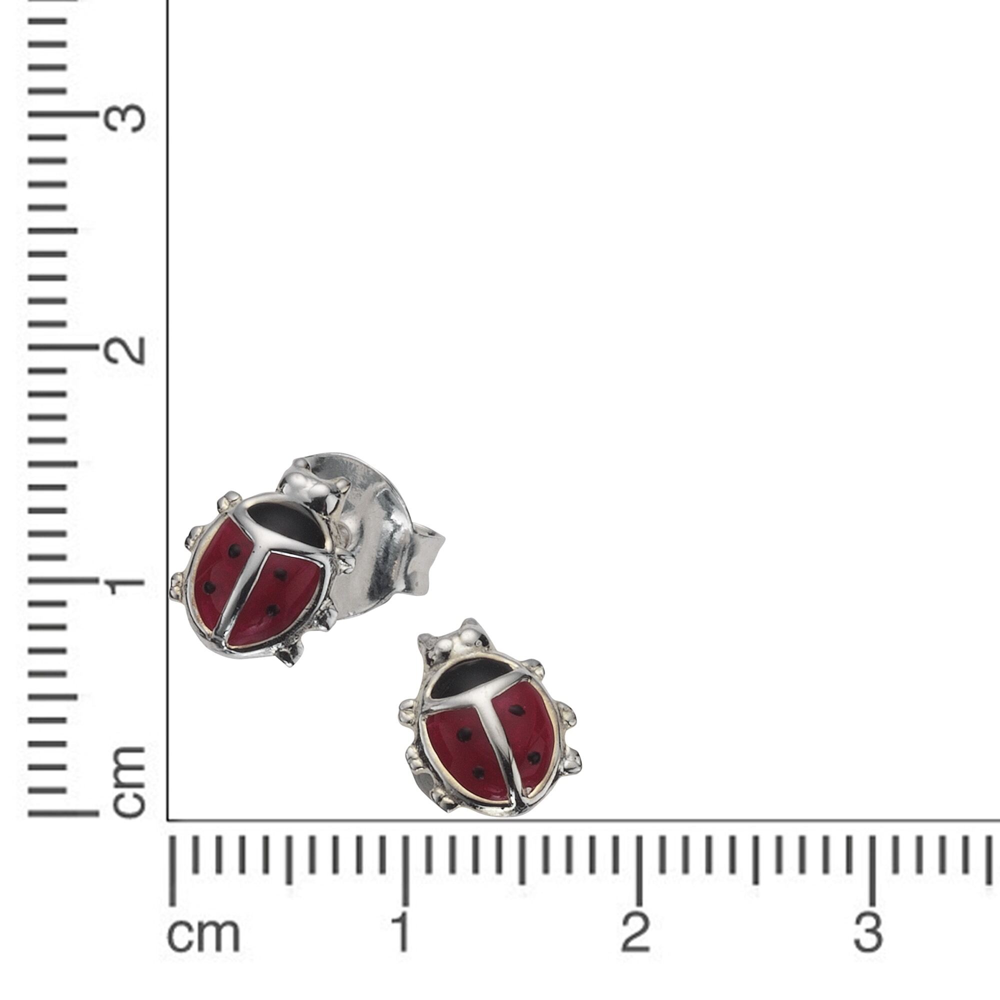 Ohrstecker Marienkäfer – Silber