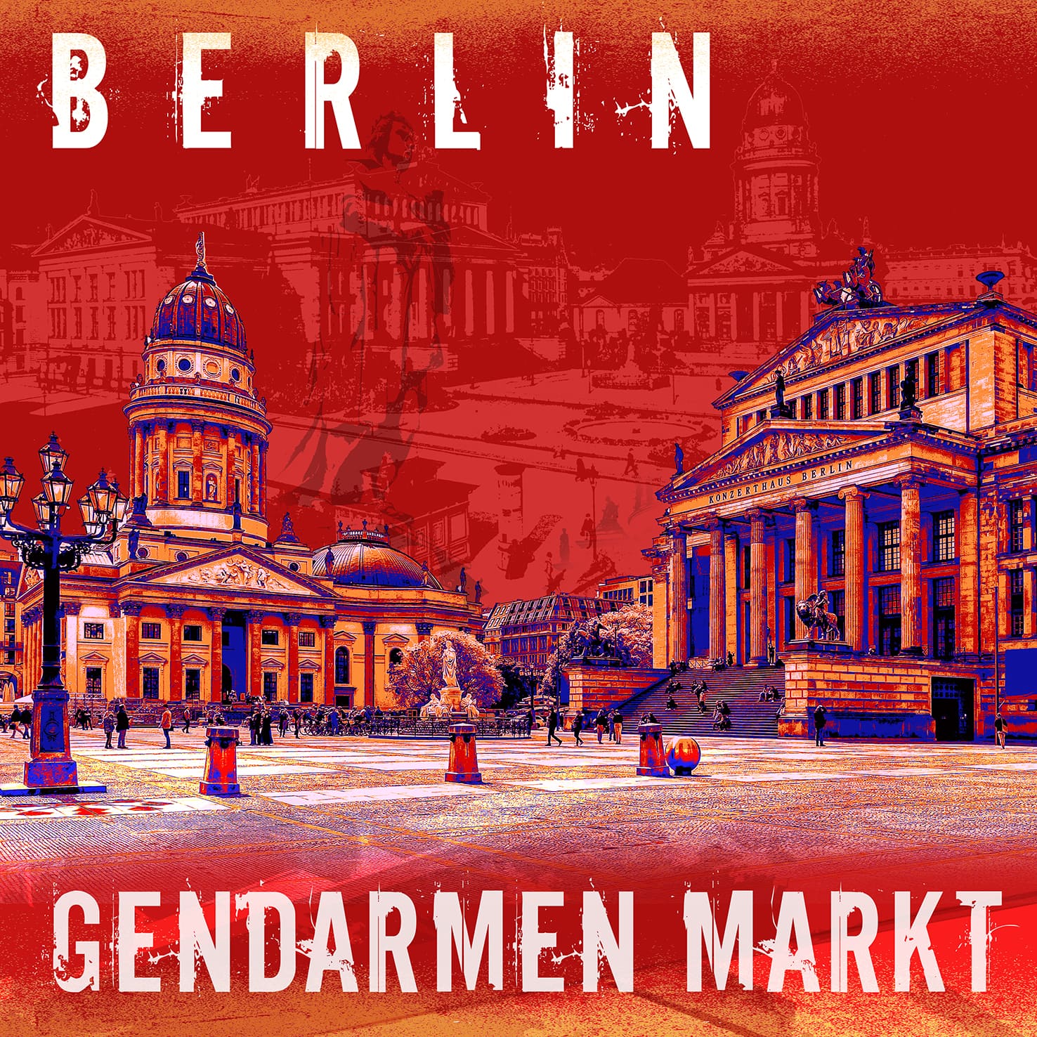Stadtcollage Berlin Gendarmen Markt