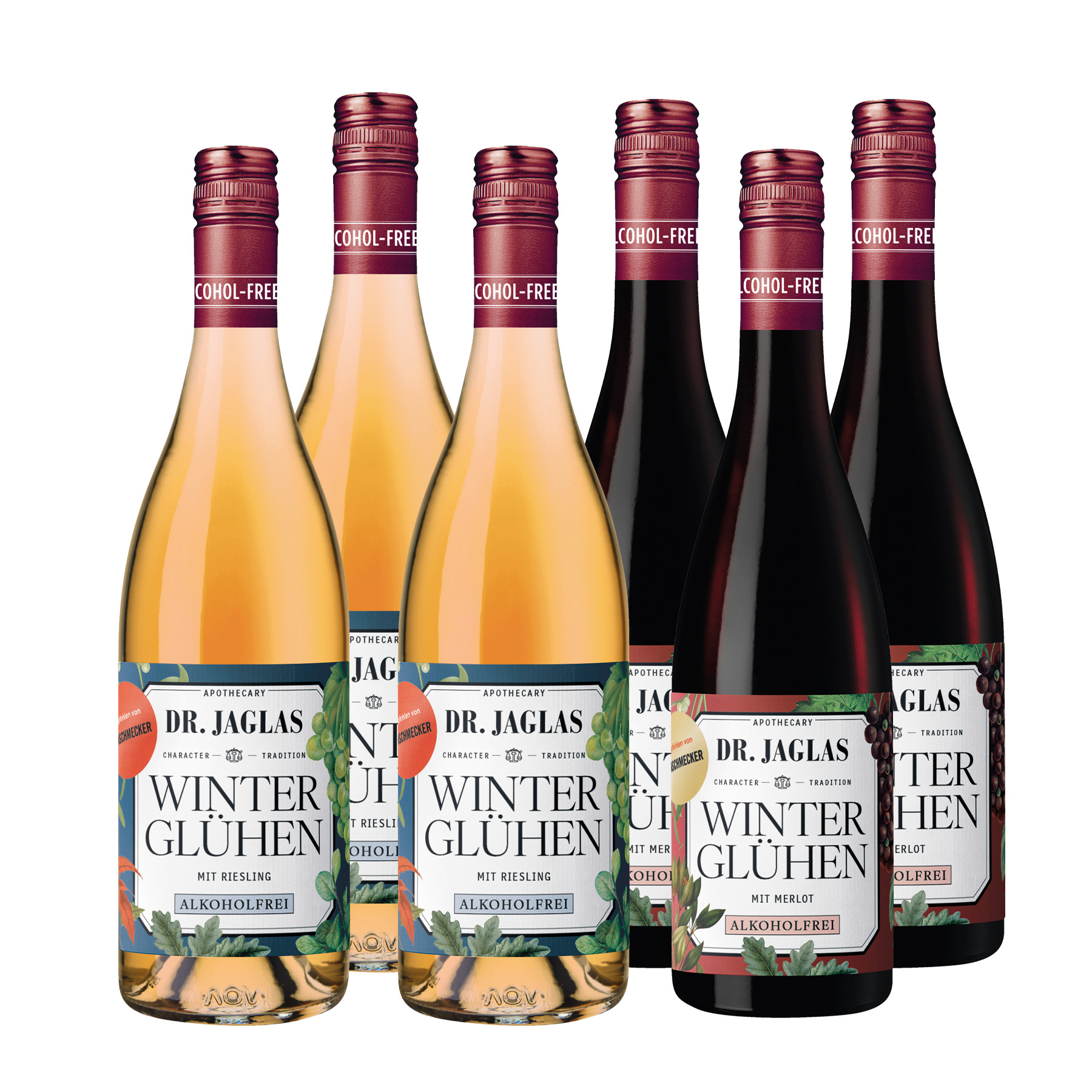 Glühwein Merlot | alkoholfrei | Winter-Glühen rot – 5 + 1 Mix Bundle