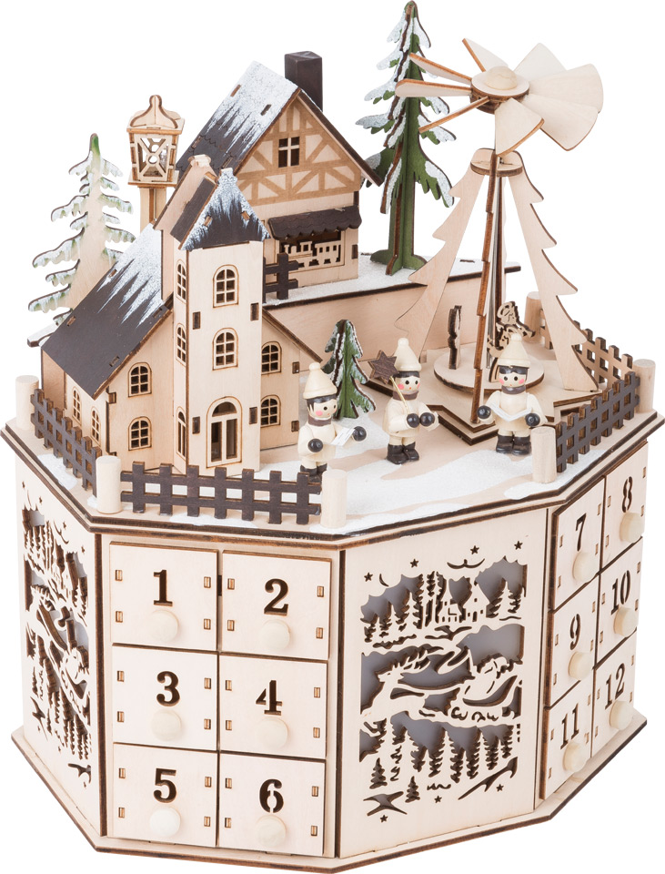 Adventskalender mit Pyramide