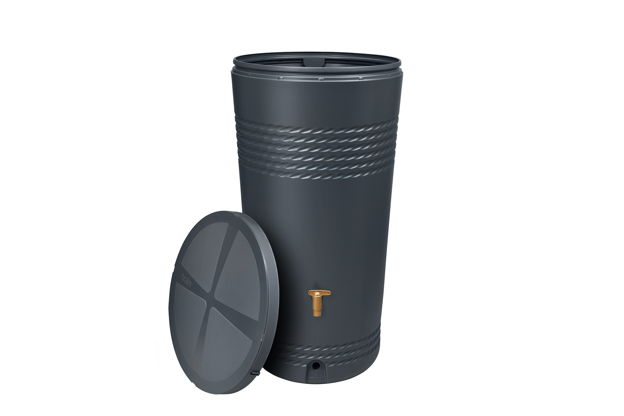 Regentonne Komplettset | Milo 230 L graphite grey