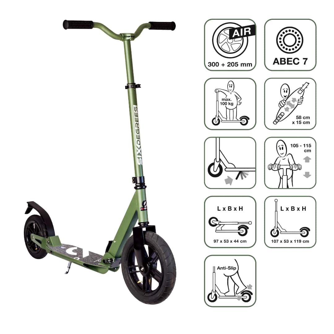 Scooter "All Terrain" Six Degrees - Aluminium 