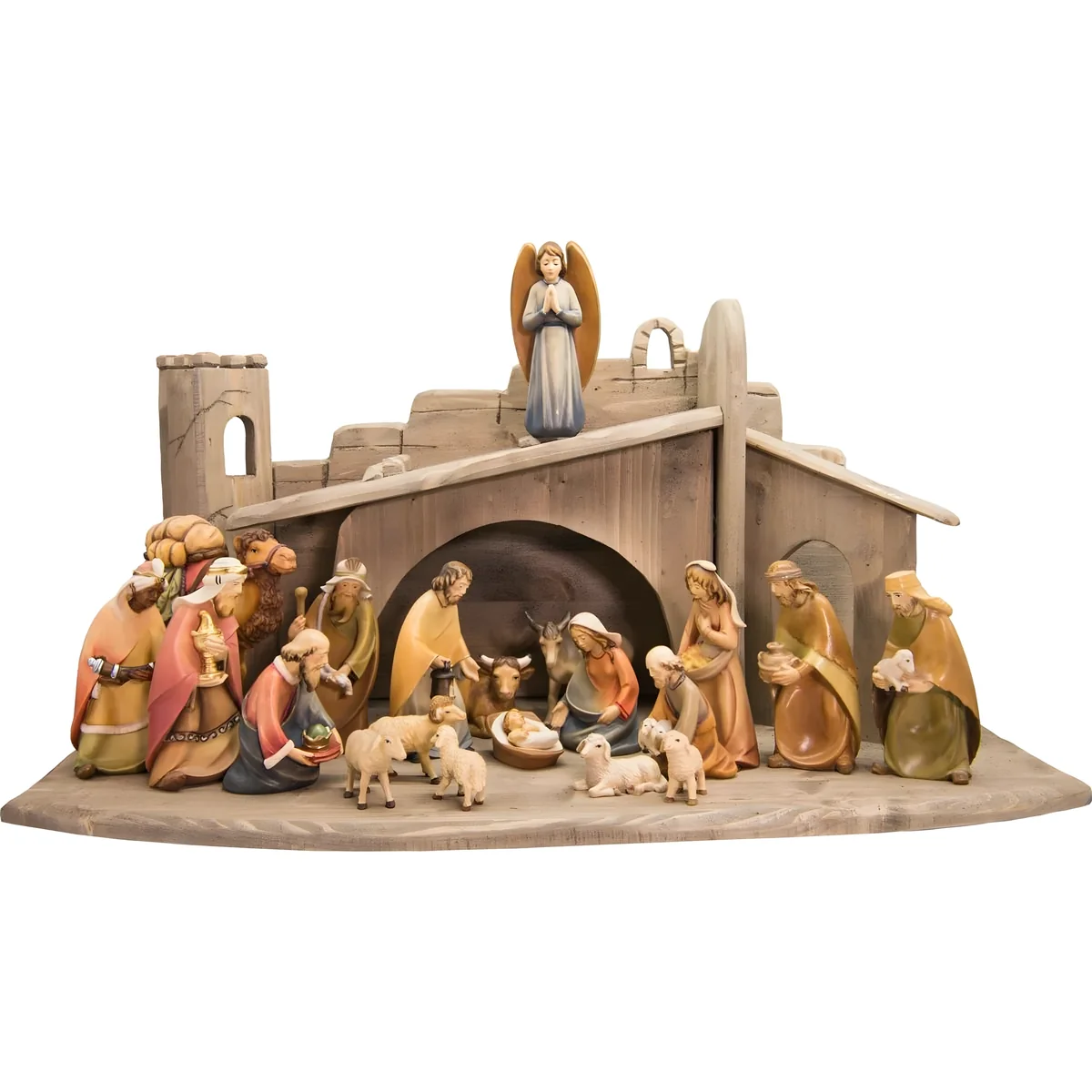 Krippen-Set Leonardo | Komplettset mit Stall und 20 Figuren