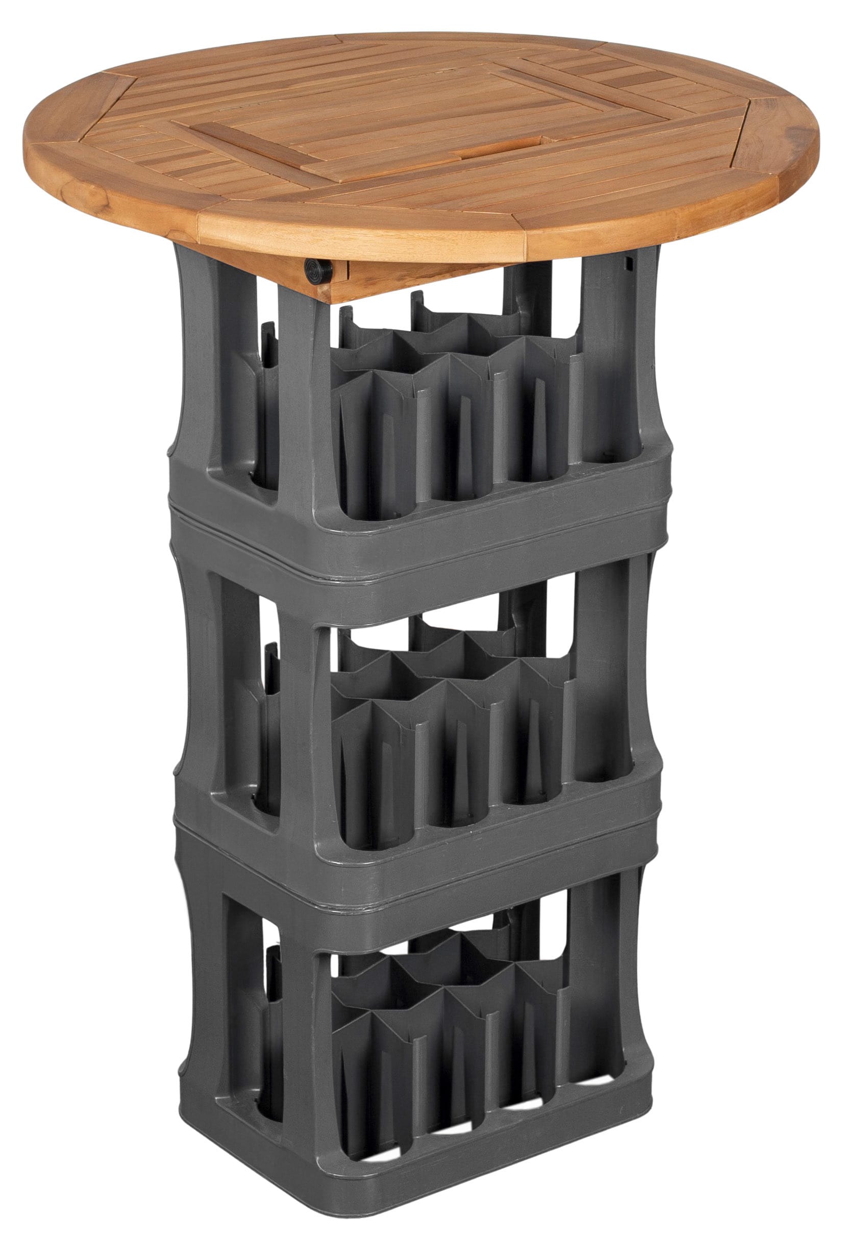 Bierkistenaufsatz Teak mit Klappe | Ideen für Haus und Garten