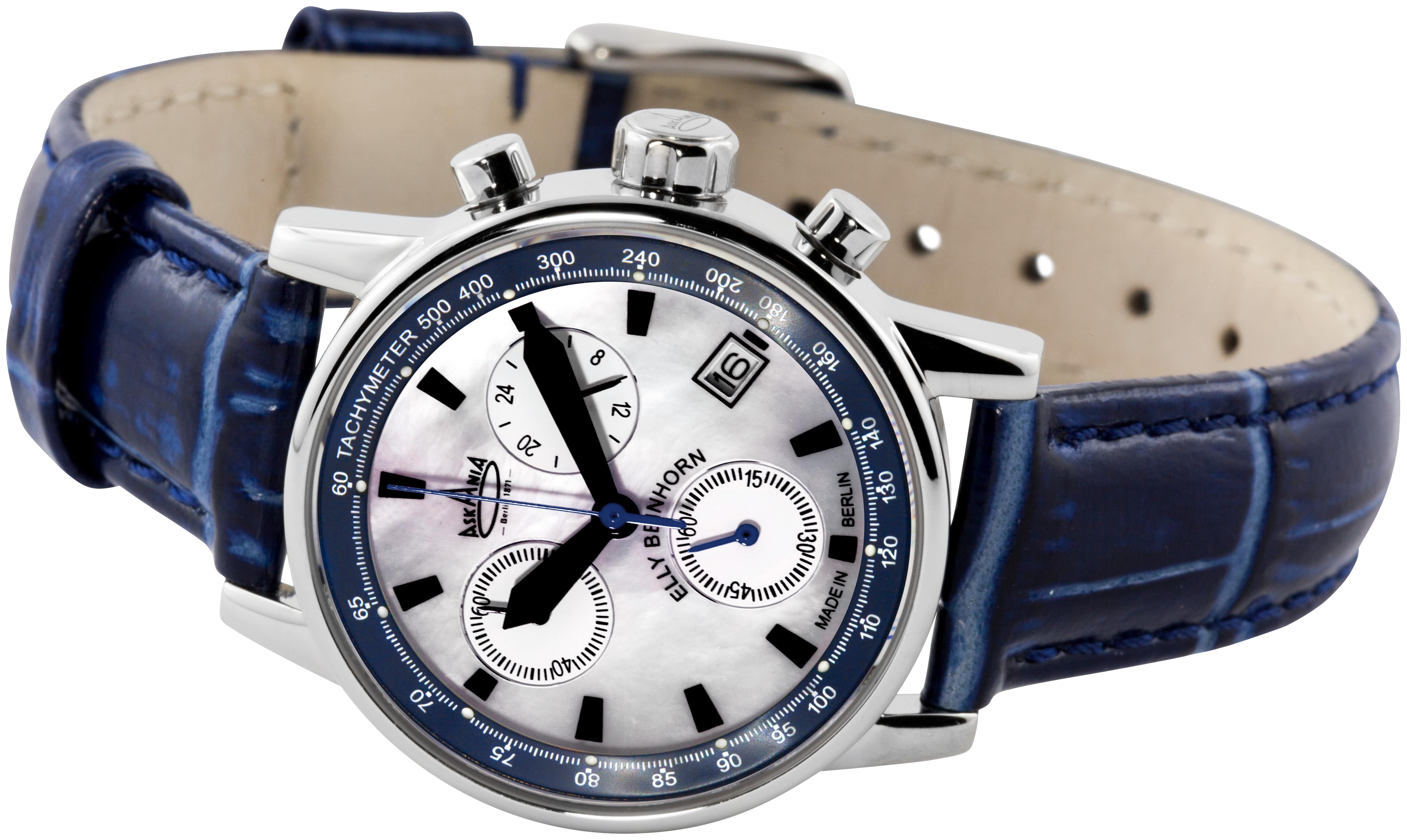 Armbanduhr - ASKANIA ELLY BEINHORN Chronograph blau