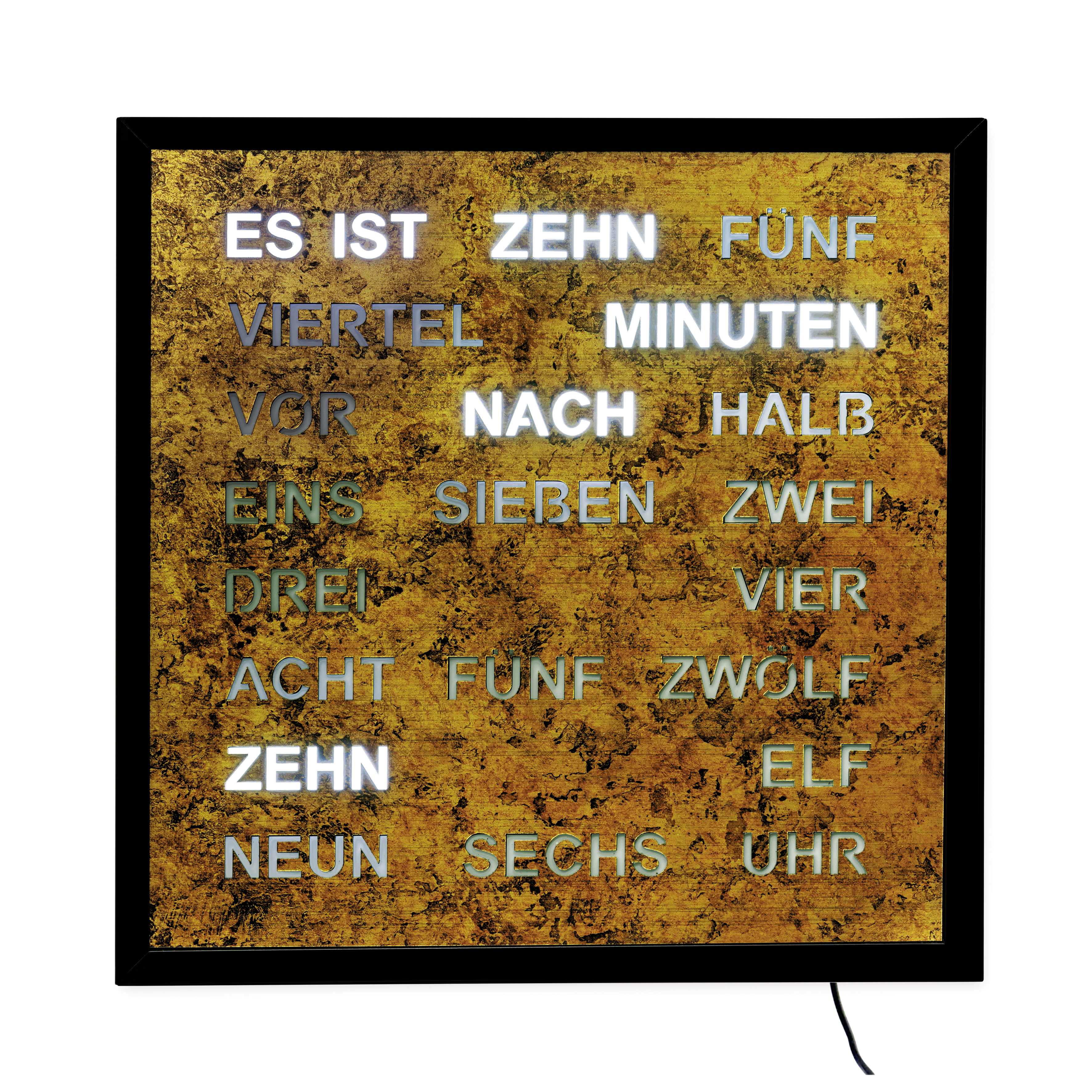 Quarz-Wanduhr | Wortuhr