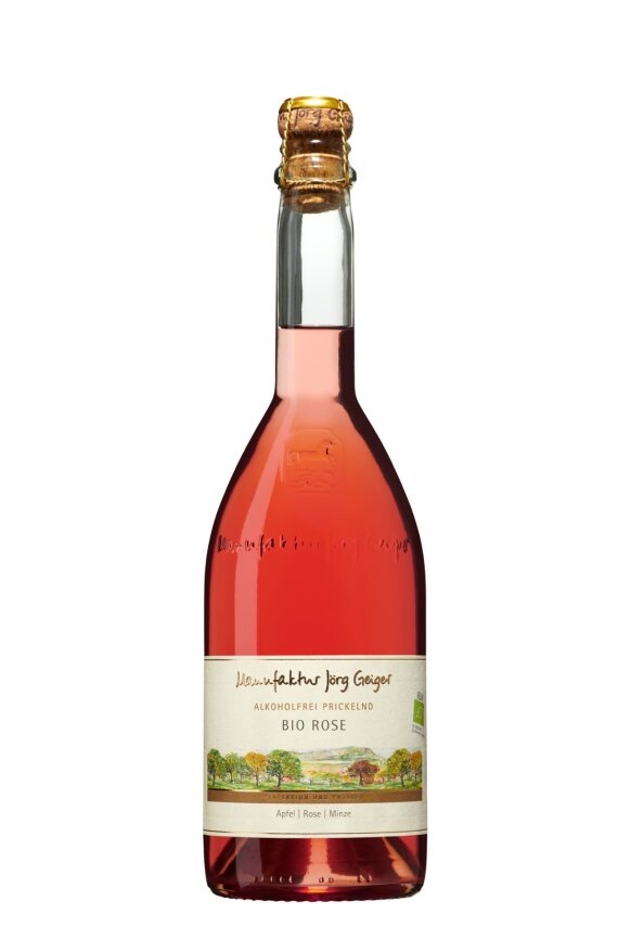 Bio Rosé alkoholfrei pirckelnd