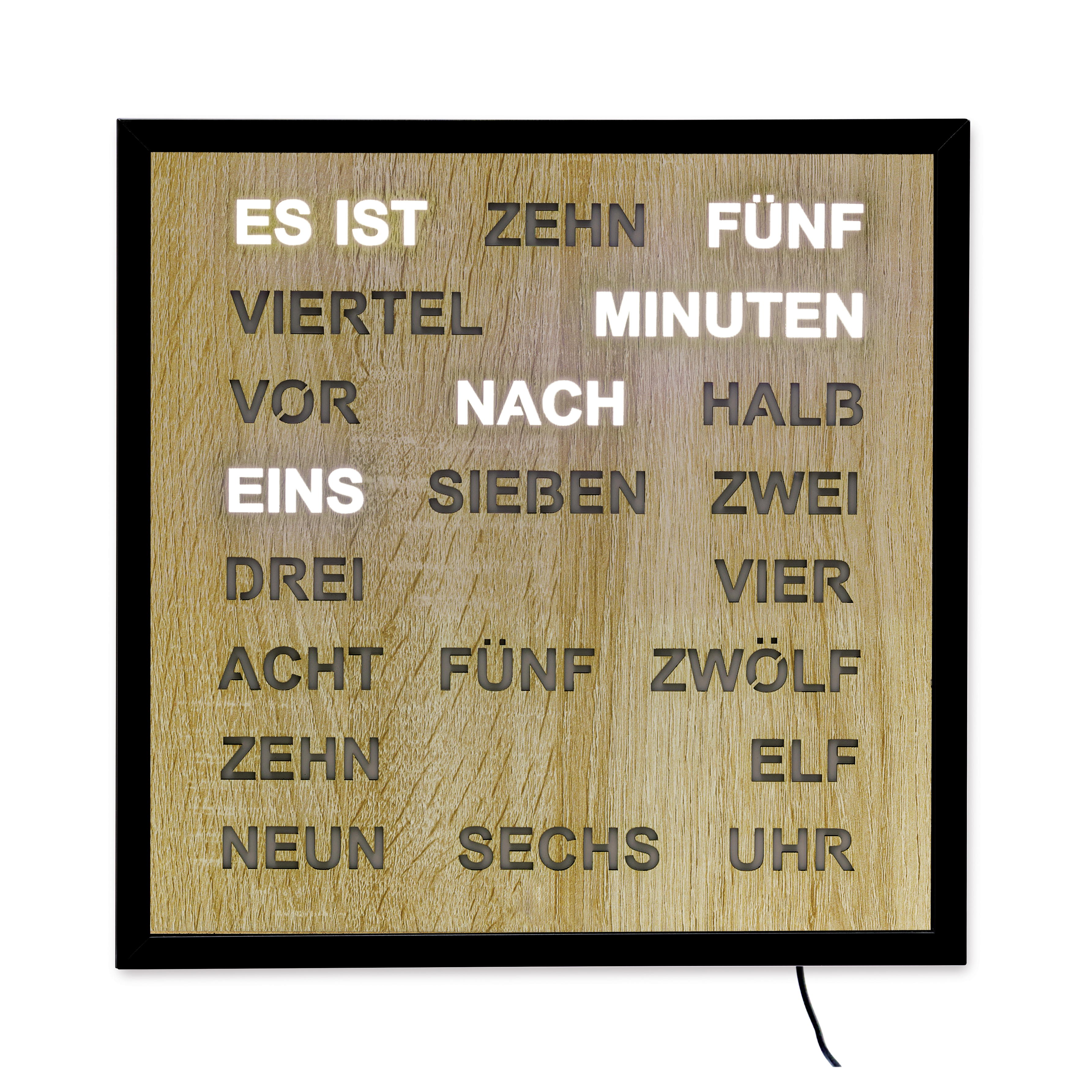 Quarz-Wanduhr | Wortuhr