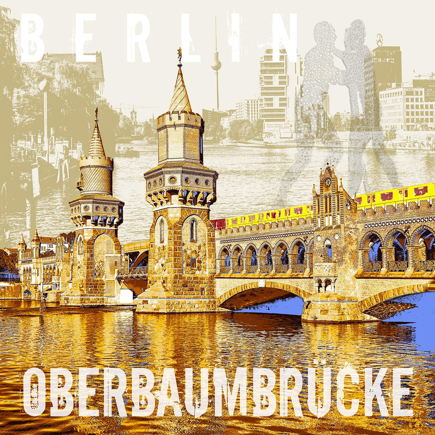 Stadtcollage Berlin Oberbaumbrücke