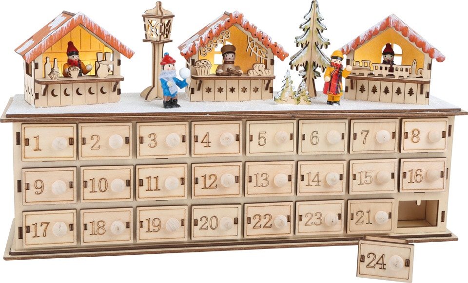 Adventskalender aus Holz - Weihnachtsbasar