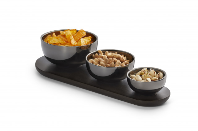 Snack-Tablett mit 3 Schälchen – CLARA | Ideen für Haus und Garten