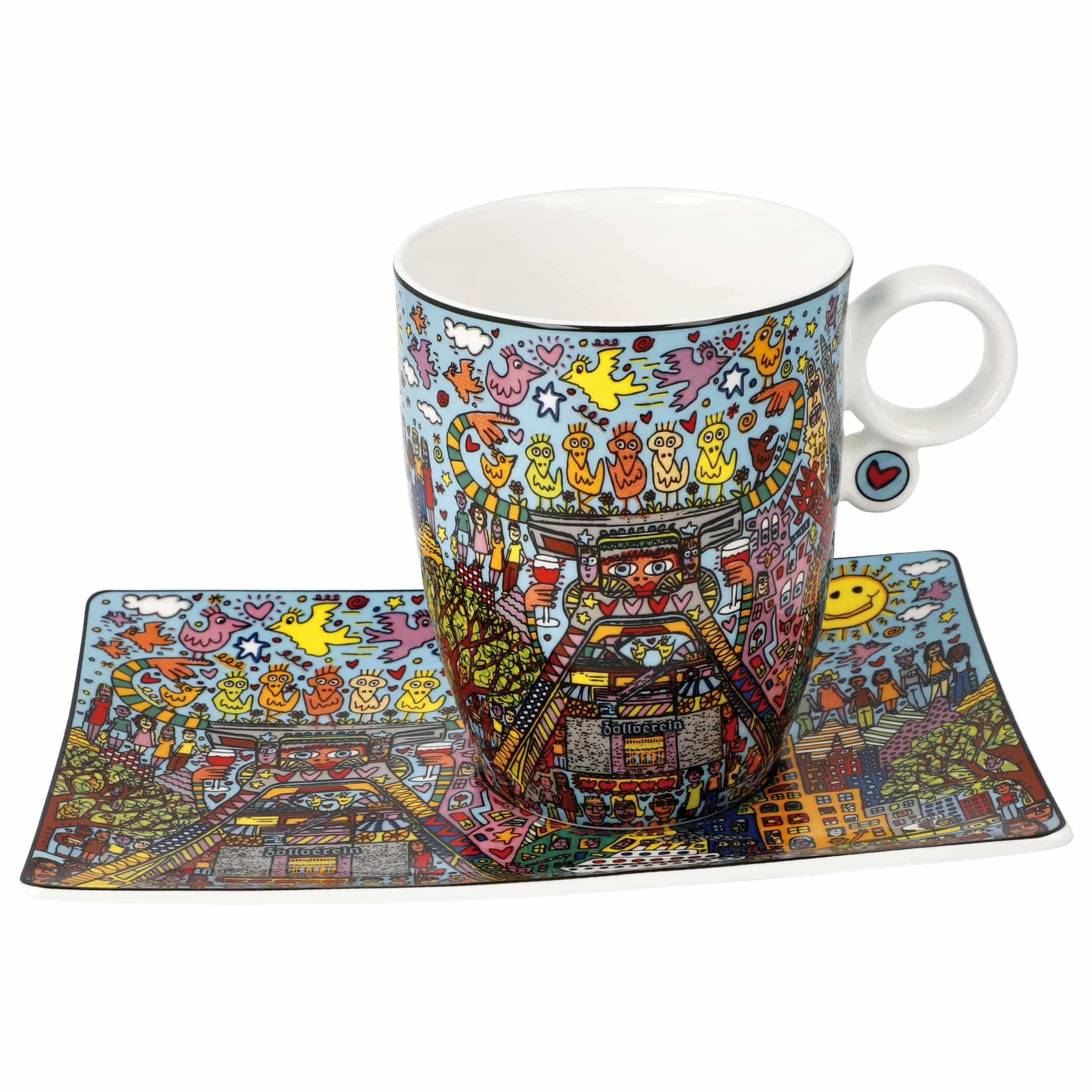 Tasse mit Untertasse – Remenber those Cool Coal Days – James Rizzi