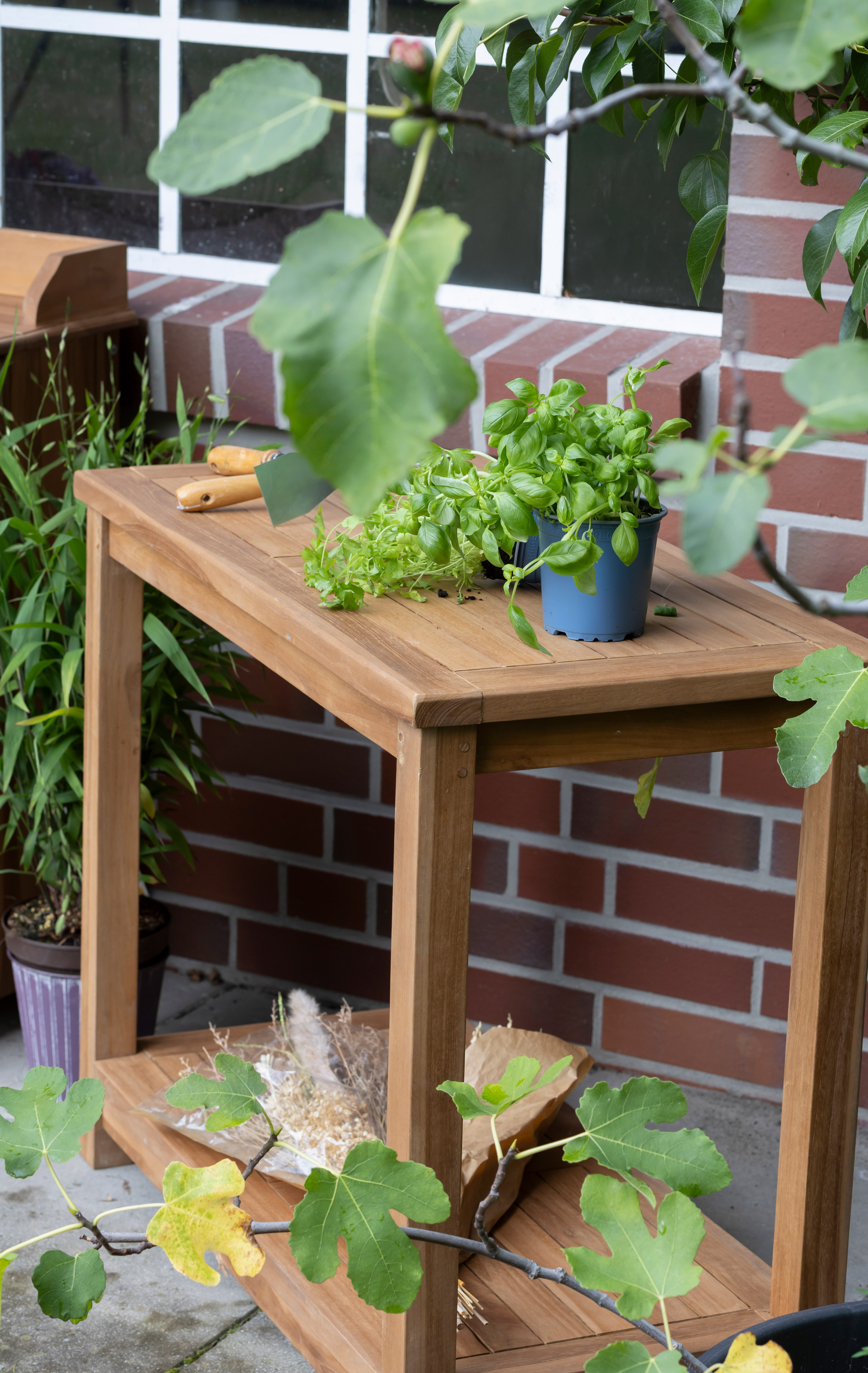 Pflanztisch | Teakholz mit Ablage – Salford | Ideen für Haus und Garten