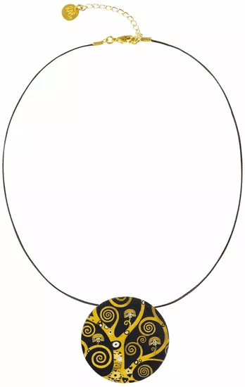 Collier "Lebensbaum" mit Lederband –  Gustav Klimt