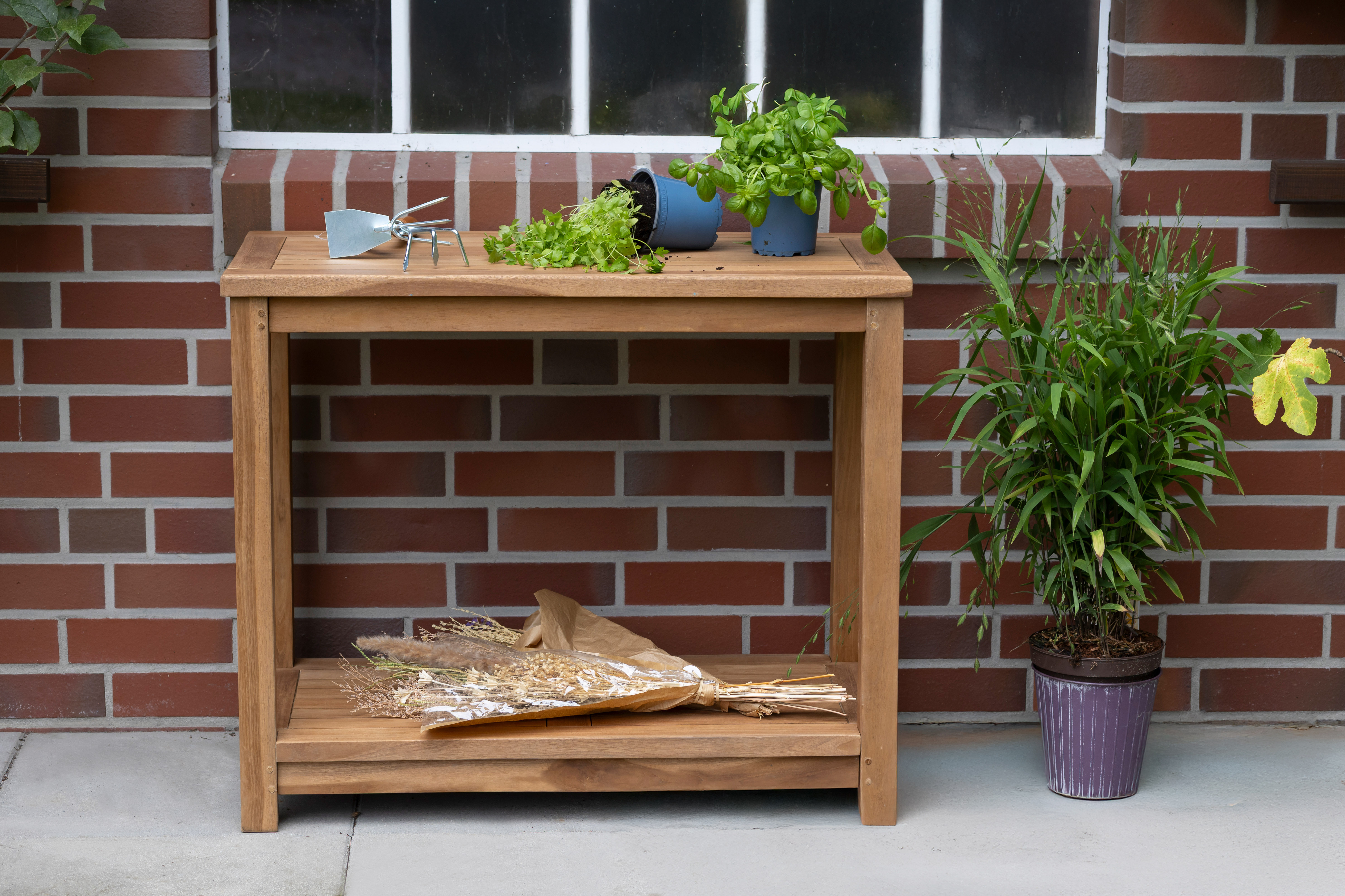 Pflanztisch | Teakholz mit Ablage – Salford | Ideen für Haus und Garten