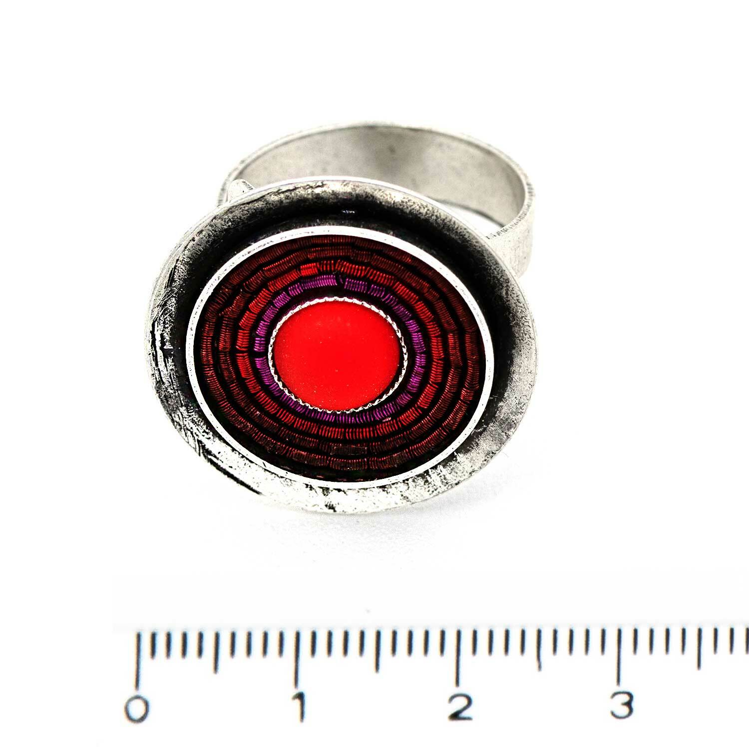 Ring "India Antik" - rot