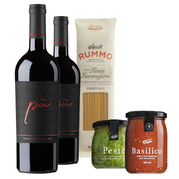 Geschenkset für Genießer – Wein & Pasta