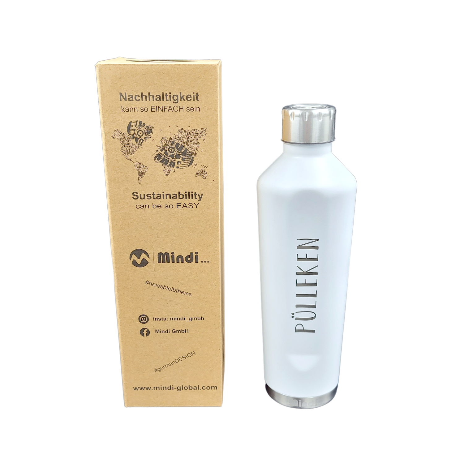 Thermoflasche "Pülleken" Edelstahl (750ml)