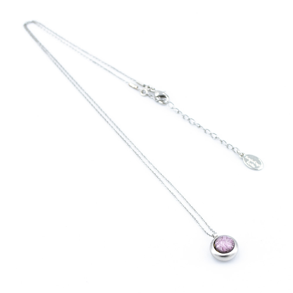 Kette mit Anhänger | Edelstahl | 02 Bohemia lila