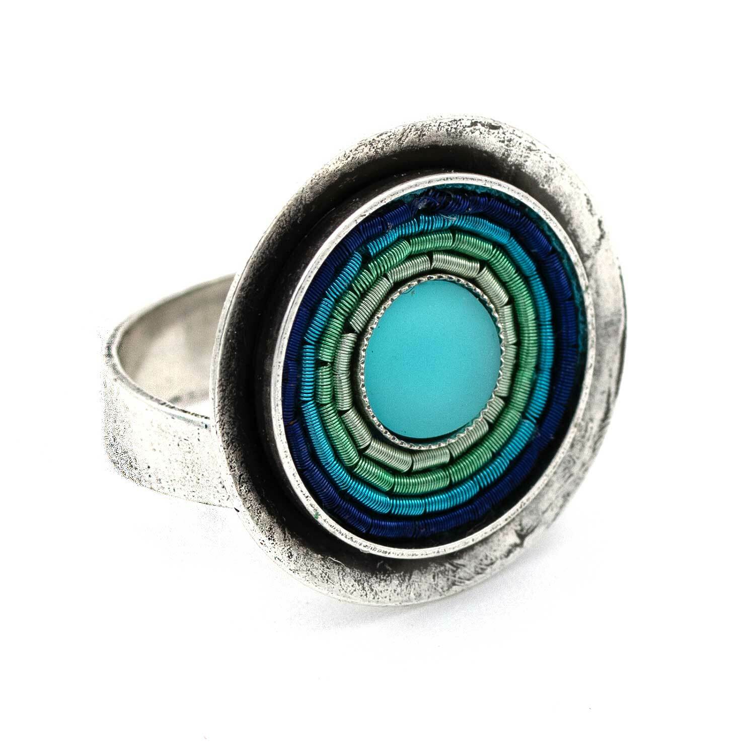 Ring "India Antik" - blau