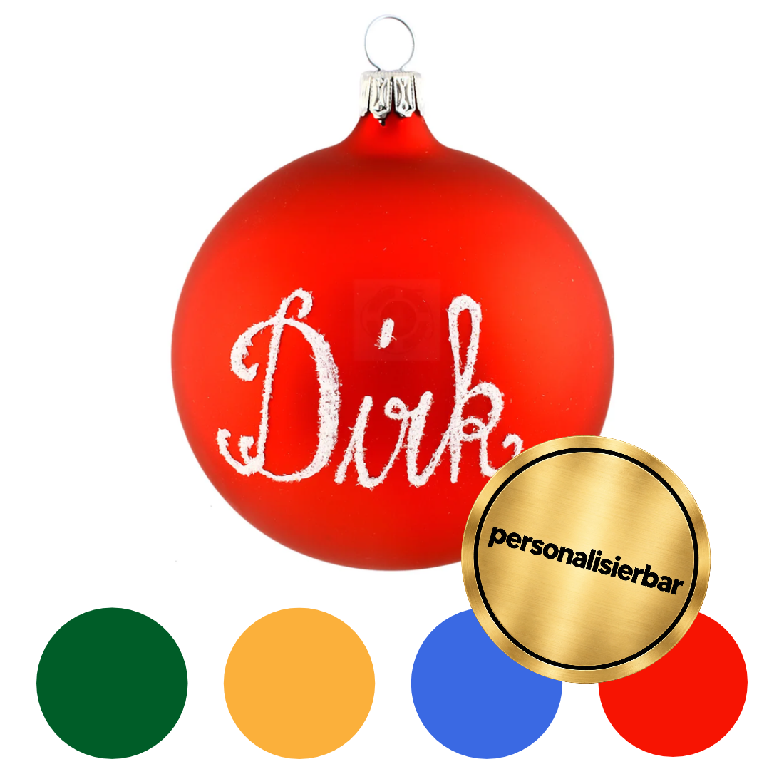Weihnachtsbaumschmuck aus Glas – Kugel personalisierbar