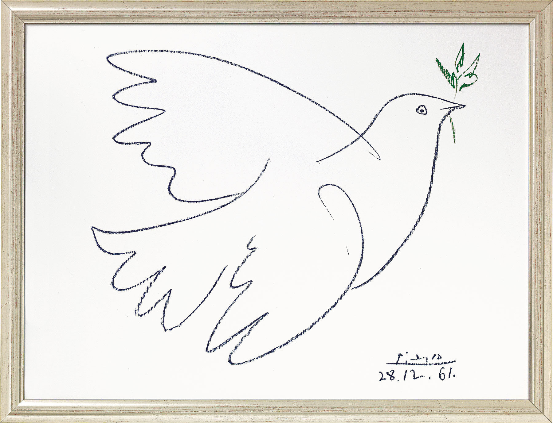 Gemälde "Friedenstaube" (1961), gerahmt – Pablo Picasso